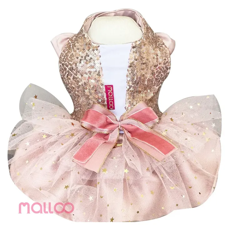 Vestido Anelise Doll rose gold