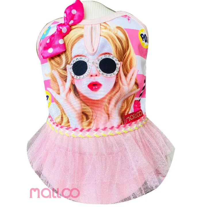 Vestido Fashionista Doll rosa bebê
